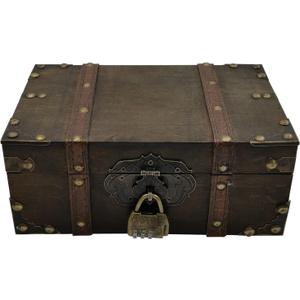 SafeDelux Large Bamboo Box with Combination Lock – Decorative Boxes with Removable Tray Kit, Airtight Glass Jars & Storage Accessories, Wooden Storage Kit for Home Use