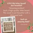 Cappuccino Felt Letter Board Back to School Sign with Rustic Wood White Frame - Farmhouse Letter Board Sign with Stand - Baby Announcement 10x10 Felt Board Changeable Message Board with 350 Letter Set