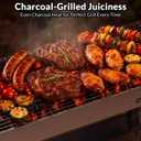 Charcoal Grill, Foldable Portable BBQ Grill for Camping & Backyard
37.6" Ceramic Grate, 330 sq. in. Cooking Area, Dual Side Tables, Pull-out Ash Pan & Carry bag for Tailgating & Cookouts