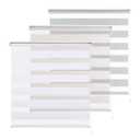 RED GRAPES 2PCs Zebra Blinds for Windows Dual Layer Roller Window Shades Sheer Privacy Light Control for Day and Night Window Blind Shade for Home and Office,Easy to Install(23" W x 72" H, Natural)