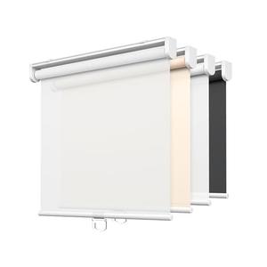 LazBlinds No Tools No Drill Cordless Roller Shades, Light Filtering Window Sheer Shades Transparent UV Protection Roll Up Blinds for Windows, 33'' W x 72'' H, White