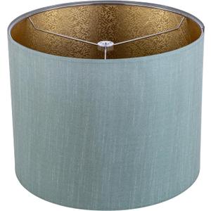 Wellmet Drum Lampshades, Easy Assembly Required Replacement Lamp Shades, Fabric Lampshades for Table Lamps Floor Lamps, Metal Spider Fitter, 14"x14"x11" (Green)