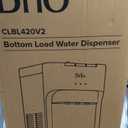 Brio Bottom Loading Water Cooler Dispenser for 5 Gallon Bottles - 3 Temperatures with Hot, Room & Cold Spouts, Child Safety Lock, LED Display with Empty Bottle Alert, Stainless Steel