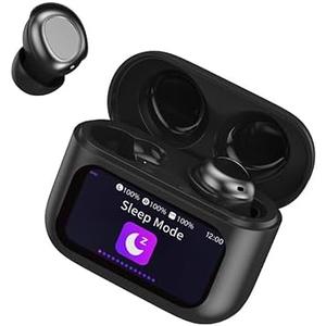 Sleep Earbuds Bluetooth 5.4 in Ear Touch Screen Sleep Headphones, Small Design Mini Sleep Earbuds for Side Sleepers with Sleep Mode, 48H Playtime Sleep Earphones Clear Calls, Carbonblack