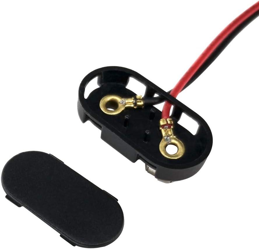 9V Battery Connector,10 PCS T-Type 9 Volt Buckle Connector Hard Plastic Shell Used in Student Experiment,or Other Equipment with Battery