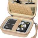 Carrying & Protective Case for Digital Camera, AbergBest 21 Mega Pixels 2.7" LCD Rechargeable HD/Kodak Pixpro/Canon PowerShot ELPH 180/190 / Sony DSCW800 / DSCW830 Cameras for Travel - Beige