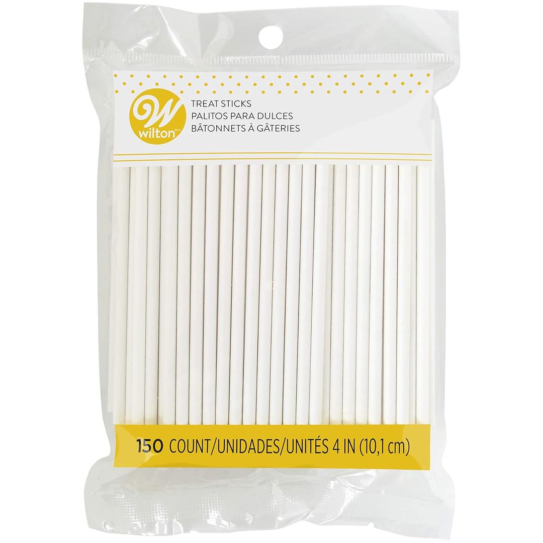 Wilton 4Inch White Lollipop Sticks, Cake Pop Sticks, 150Count