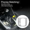 2 x ABS Gear Shift Knob Button Cover for VW Golf 6 GTI MK6 2008-2013 Console Gear Panel Control Decal Trim Sticker Interior Accessories Silver Tone