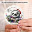 5 x Sloth Ornaments 2025 for Christmas Tree - Cute Xmas Sloth Gifts for Women Friends, Teens, Adults, Double Sided Animal Ornaments for Funny Animal Lover Gifts for Men