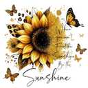 Poecinvi Inspirational Sunflower Canvas Wall Art, Floral Butterfly Motivational Wall Art Posters for Home Office Decor, When You Can't Find the Sunshine Be the Sunshine, 8x10 Framed