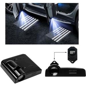 2PCS Car Door Lights Logo Projector, Wireless Car Door Logo Light, LED Welcome Courtesy Light Ghost Shadow Projector Lamp, Holeless Magnet Sensor Light Accessories