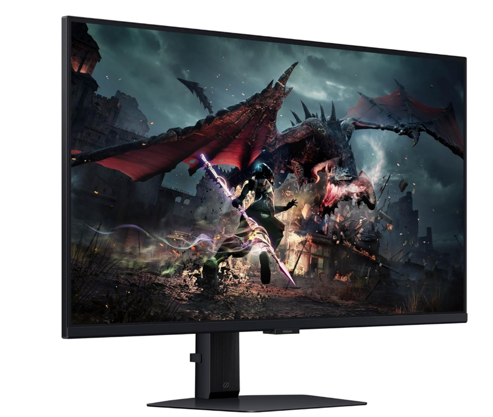 SAMSUNG 32-Inch Odyssey G50D Series QHD Fast IPS G-Sync Compatible Gaming Monitor, 1ms, VESA DisplayHDR 400, 180Hz, AMD FreeSync, Adjustable Stand, Eye Saver Mode, LS32DG502ENXZA