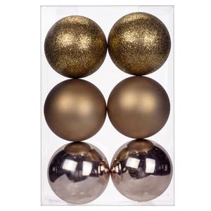 3.94" Large Christmas Balls Shatterproof Black Christmas Ornaments 6 Pcs Big Black Ornaments for Xmas Tree Holiday Wedding Party Decorations