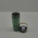 New portable straw double-layer vacuum handle fruit cup, portable outdoor car cup (Light green)