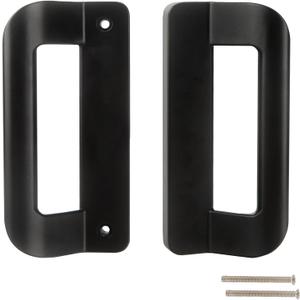 Sliding Door Handle Set (No Lock, Non-Keyed), Fits 5-5/8 Inch Screw Hole Spacing 2 Replacement White Diecast Sliding Patio Glass Door Handles Pulls - Black