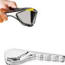 Stainless Steel Lemon Squeezer - Are l Foldable Handheld Citrus Squeeze Manual Juicer with Space-Saving Ergonomic Design & Sideways Pivot for Maximum Juice Yield - (Silver).