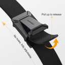 JUKMO Stretch Tactical Belt for Men, Military Work Rigger Hiking 1.5" Elastic Nylon Web Ratchet Quick Release Belt (Black)