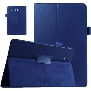 Galaxy Tab E 9.6 Case - Slim Leather Stand Folio Case Cover for Samsung Galaxy Tab E 9.6 Inch Tablet (Fit All Versions SM-T560 T561 T565 and SM-T567V) - Dark Blue
