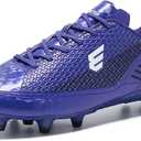 Women's Soccer Cleats for Men Lightweight Outdoor Rugby Football Shoes with Enhanced Grip and Comfort (6 Women/4.5 Men, Purple/Black)