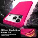 for iPhone 17 Pro Case, Compatible with MagSafe, Screen Protector +[Integrated Silicone Camera Control Button], Shockproof Protective Magnetic Case for iPhone 17 Pro 6.3", Neon Pink