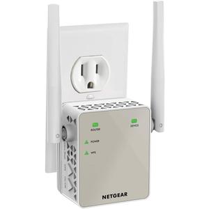 NETGEAR WiFi Range Extender (EX6120) - Add up to 1,500 sq. ft., 25 Devices - AC1200 Dual Band Wireless Signal Extender (Up to 1.2 Gbps Speed), Compact Wall Plug Design Free Expert Help