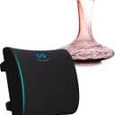 Le Chateau Wine Decanter & Everlasting Comfort Lumbar Support Pillow Bundle - Elevate Your Wine Experience - Posture Support