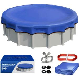 [Upgrade] FIoLoTic 24FT Pool Cover for Above Ground Pools, 195 GSM 500D