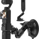 BRDRC Pocket 3 4 Suction Cup Mount, for Xtra Muse Car Windshield Window Dash Holder Kit with Expansion Adapter for Insta360 X4 X5 Go 3S for GoPro Max Hero Pocket 3 4 Action 6 5 Pro Nano Accessories