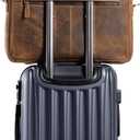 Leather briefcase 18 Inch Laptop Messenger Bags for Men and Women Best Office briefcase Satchel Bag, Large