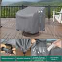 AKEfit Outdoor Swivel Lounge Chair Cover 2 Pack,Heavy Duty Waterproof Patio Chair Covers for All-Weather Protection Outdoor Lawn Furniture,Grey-33Wx35Dx38.5H inches
