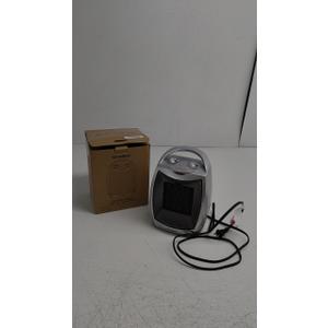 GiveBest Portable Electric Space Heater with Thermostat, 1500W/750W Safe and Quiet Ceramic Heater Fan, Heat Up 200 Square Feet for Office Room Desk Indoor Use, Silver