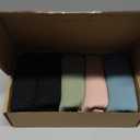 TIICHOO Period Underwear for Women Heavy Flow Soft Menstrual Panties Teens Ladies Leakproof Incontinence 5 Pack (Small, 2 Black/1 Turquoise Green/1 Rose Gold/1 Matcha Green)