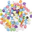 Abaodam 100pcs Artificial Bird Eggs, Speckled Mini Fake Foam Eggs for DIY Crafts Easter Party Decorations Wedding Decorative Photography Prop
