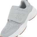 Women Orthopedic Diabetic Walking Sneakers Edema Shoes for Swollen Feet, Size 8,  Light Grey)