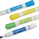 Amazon Basics Dry Erase Whiteboard Markers, Chisel Tip, Low-Odor, Assorted Colors, 12-Pack, Erase Easily