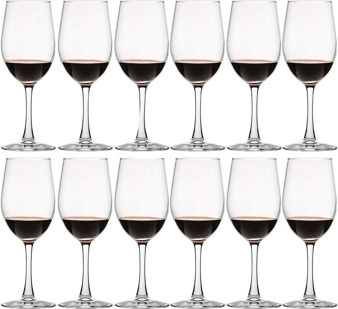UMI UMIZILI 12 Ounce - Set of 12, Classic Durable Red/White Wine Glasses For Party