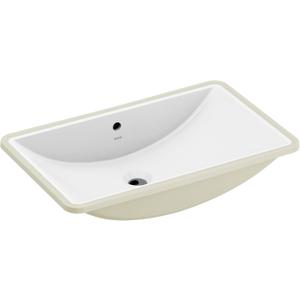 Moen White Vitreous China Undermount Sink, 23.625 X 14.75 X 7 Inch Rectangle Bathroom Sink with a High Gloss Porcelain Finish for Vanity Countertop Placement, BGCW10RU1223
