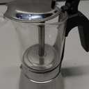 SIXAQUAE Induction Moka Pot, Crystal Glass-top & Stainless Steel Stovetop Espresso Maker,Classic Italian coffee maker (160ml)