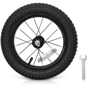 12/14/16/18/20 Inch Kids Bike Front Wheels Replacement with Solid Air Rubber Tire and Inner Tube, Bicycle Bike Wheels Don't Fit with Huffy Bike(13 Inch Wrench Included)