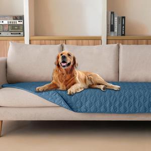 3X Stronger Waterproof Pet Blanket, Scratch Proof Furniture Protector for Dogs Cats, Reversible Cover 30x80 Inch, Dark Blue