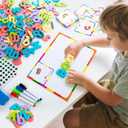 EFO SHM Classroom Magnetic Letters, 278 Pcs Wooden Alphabet Magnets with Double Sided Magnet Board Word Cards, Magnetic Letters and Numbers for Kids Spelling, ABC Fridge Magnets Education Toys