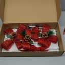 Christmas Tree Topper, Red Shiny Sequins Top Hat Christmas Tree Top Decoration (Red)