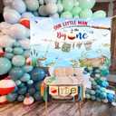 2 x 71x43inch Fishing First Birthday Party Banner Fishing Party The Big One Gone Fishing Background Big 1 Watercolor Ofishally One Birthday Party Backdrop Decorations Supplies