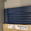Builders Edge 12 in. W x 64 in. H Builders Edge, Standard Cathedral Top Center Mullion, Open Louver Shutters, Includes Matching Installation Spikes (Per Pair), 036 - Classic Blue