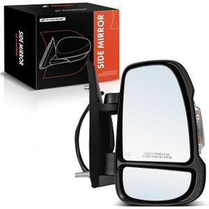 A-Premium Passenger Side Power Door Mirror - Compatible with Ram ProMaster 1500/2500/3500 2014-2023 - Heated Power Folding Black Outside Rear View Mirror w/Turn Signal - Replace# 5VF00JXWAE, Right Passenger Side