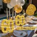 Eploger 12 Inch 60th Birthday Decorations for Men and Women,60th Anniversary Decorations,Glod Glitter 60th Birthday Centerpieces for Table Decorations,Number 60 Table Topper Decor (Gold)