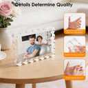 3 x 3 Pack Acrylic 4x6inch Magnetic Picture Frame,Double Sided,10+10mm Thick Block,Picture Frames Acrylic Photo Scalloped Frames Freestanding Gifts for Desk,Fridge, Locker,Office Cabinet(Clear,4x6)
