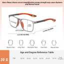 3 x Hubeye Photochromic Progressive Reading Glasses for Men and Women Ultralight Flexible Anti-Blue Light ReadersClear+Black+Orange+2.5