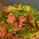 MACTING Fall Tree with 100 LED Warm Lights 5FT Collapsible Autumn Maple Leaf Pop Up Tinsel Tree Battery Operated with Timer Easy-Assembly for Porch Home Apartment Holiday Thanksgiving Christmas Decor (Orange)