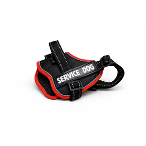voopet Service Dog Harness, Professional Service Dog Vest Harness for Small Dogs, Reflective Breathable and Adjustable No Pull/Choke ESA Essential Harness (Small (Pack of 1), Red_Black)